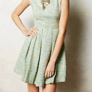 Anthropologie Parkside Pleated Dress By Paper Crown sizes S & L